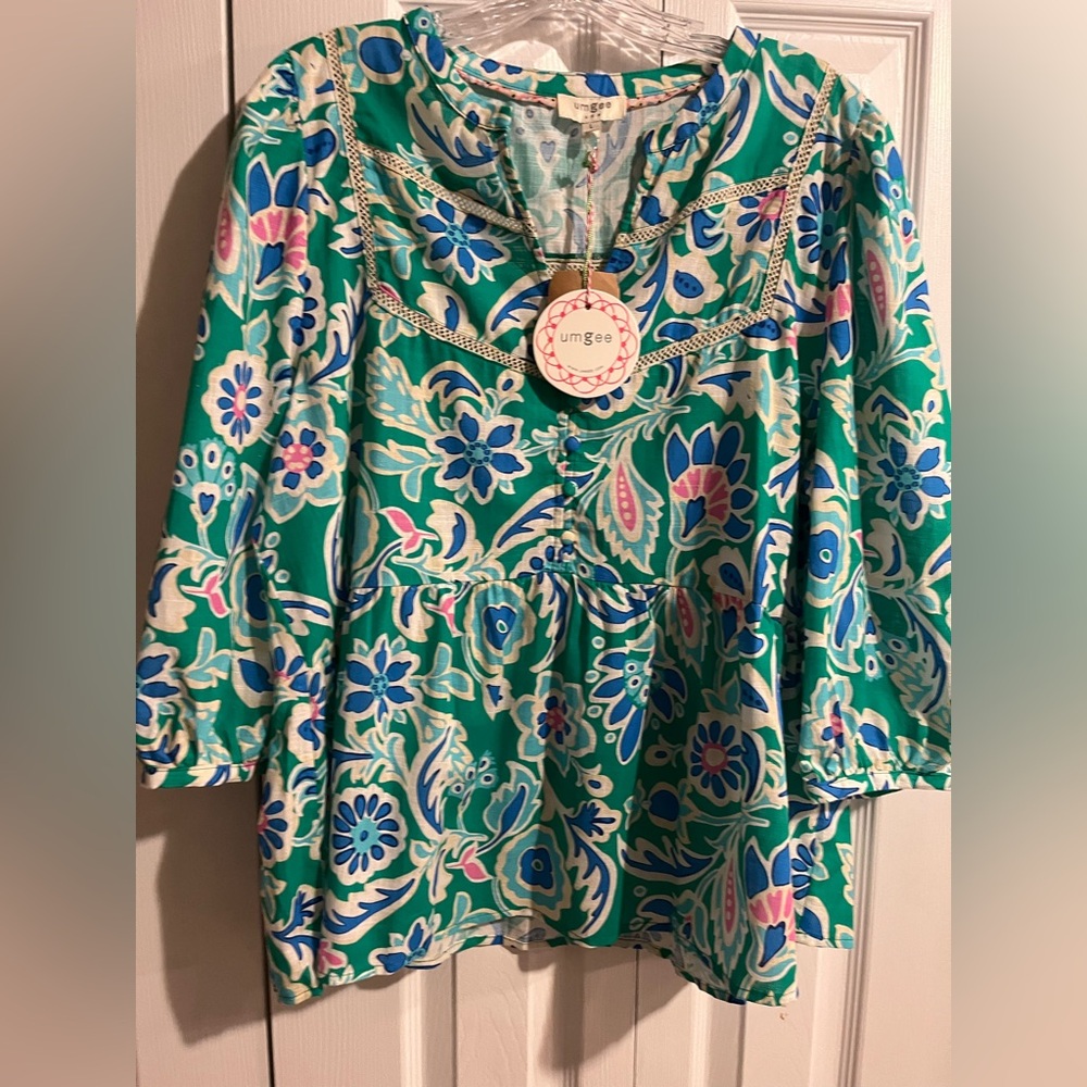 NWT Umgee Floral Babytop Blouse
